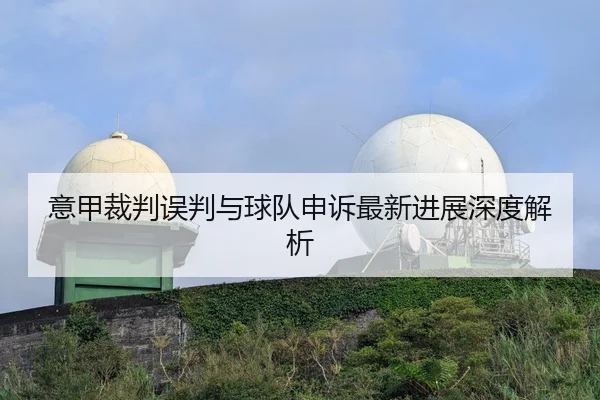 意甲裁判误判与球队申诉最新进展深度解析